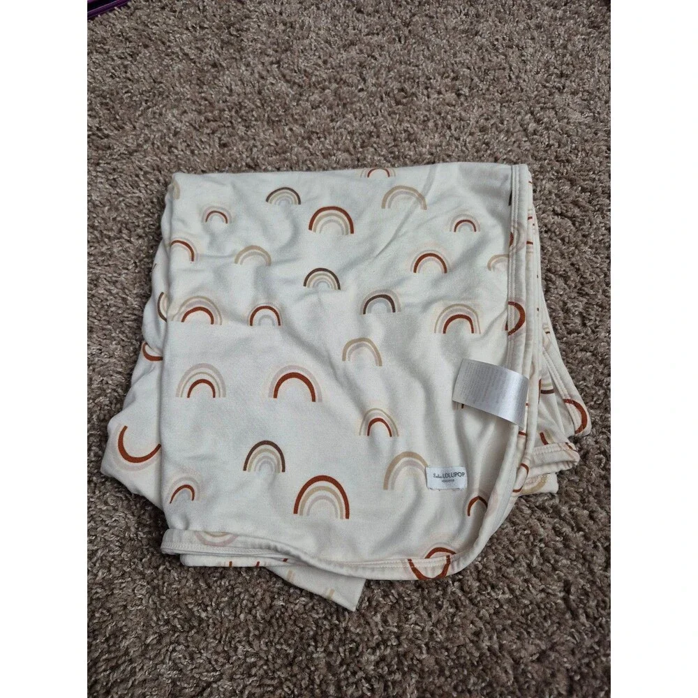 Loulou lollipop bamboo swaddle blanket rainbows